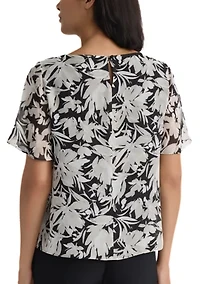 Women's Ruffle Sleeve Blouse