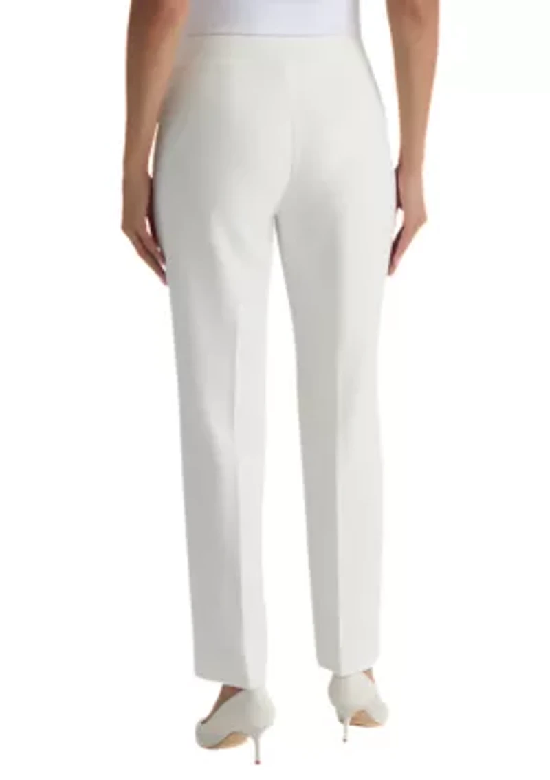 Women's Fly Front Straight Leg Pants