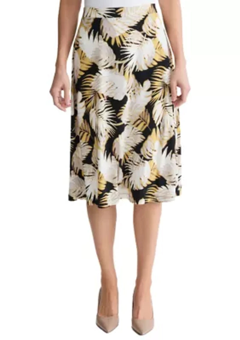 Women's Pull On Tropical Print Skirt