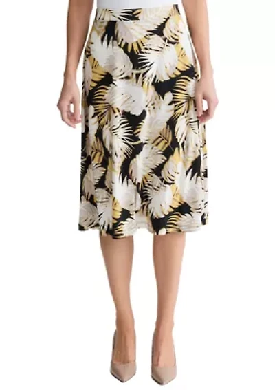 Women's Pull On Tropical Print Skirt