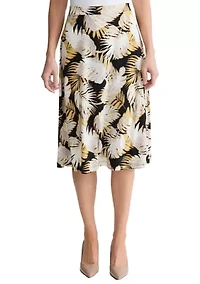 Women's Pull On Tropical Print Skirt