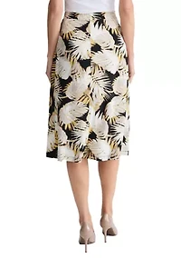 Women's Pull On Tropical Print Skirt