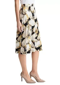 Women's Pull On Tropical Print Skirt