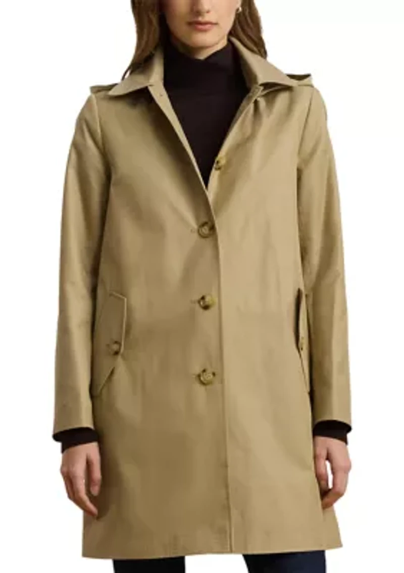 Women's Cotton Blend Icon Style A-Line Coat