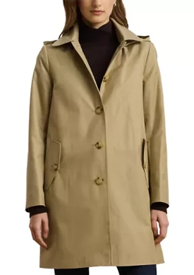 Women's Cotton Blend Icon Style A-Line Coat