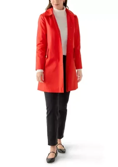 Women's Cotton Blend Icon Style A-Line Coat