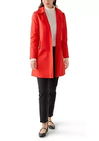 Women's Cotton Blend Icon Style A-Line Coat