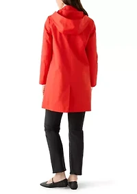 Women's Cotton Blend Icon Style A-Line Coat