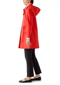 Women's Cotton Blend Icon Style A-Line Coat