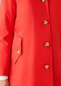 Women's Cotton Blend Icon Style A-Line Coat