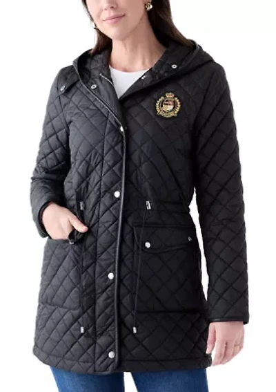 Women's Quilted Cinched Coat