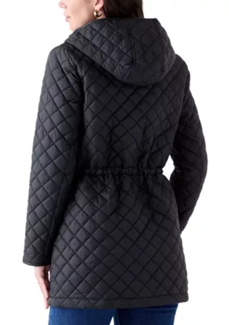 Women's Quilted Cinched Coat