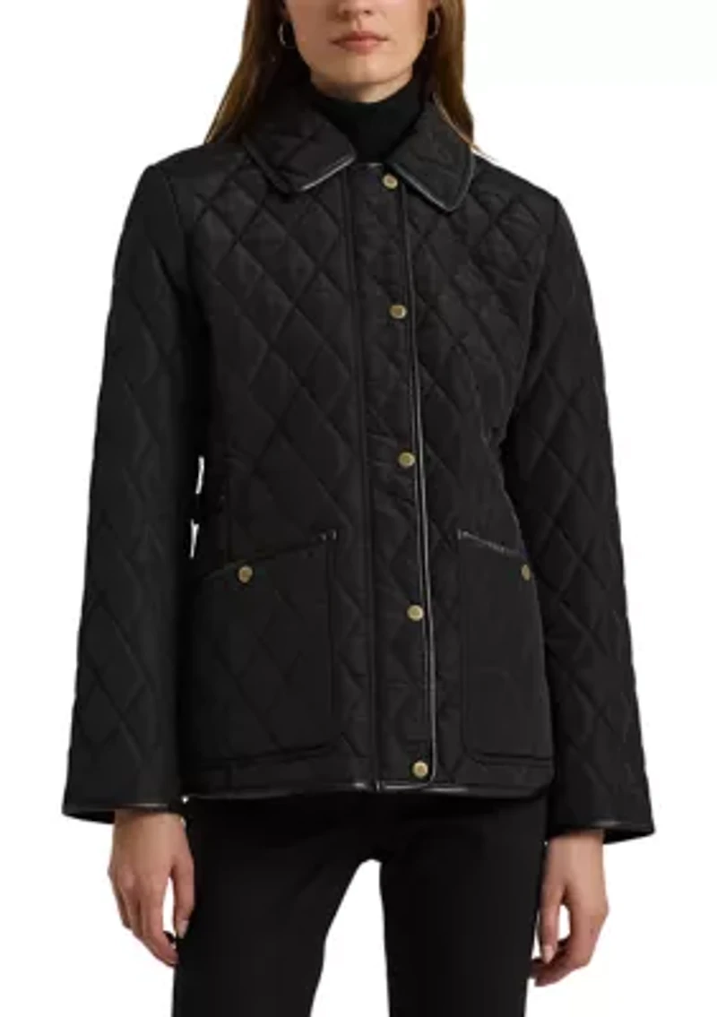 Women's Quilted Velboa Lined Coat