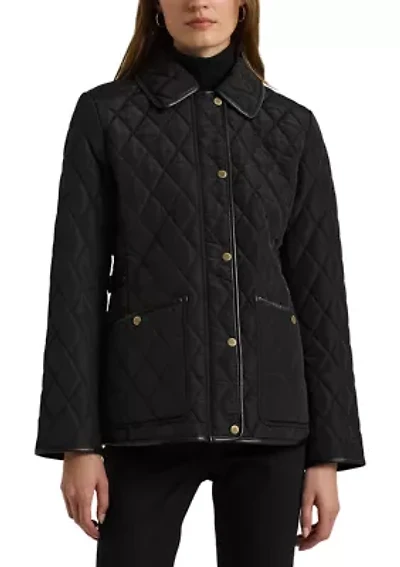 Women's Quilted Velboa Lined Coat