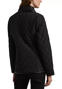 Women's Quilted Velboa Lined Coat