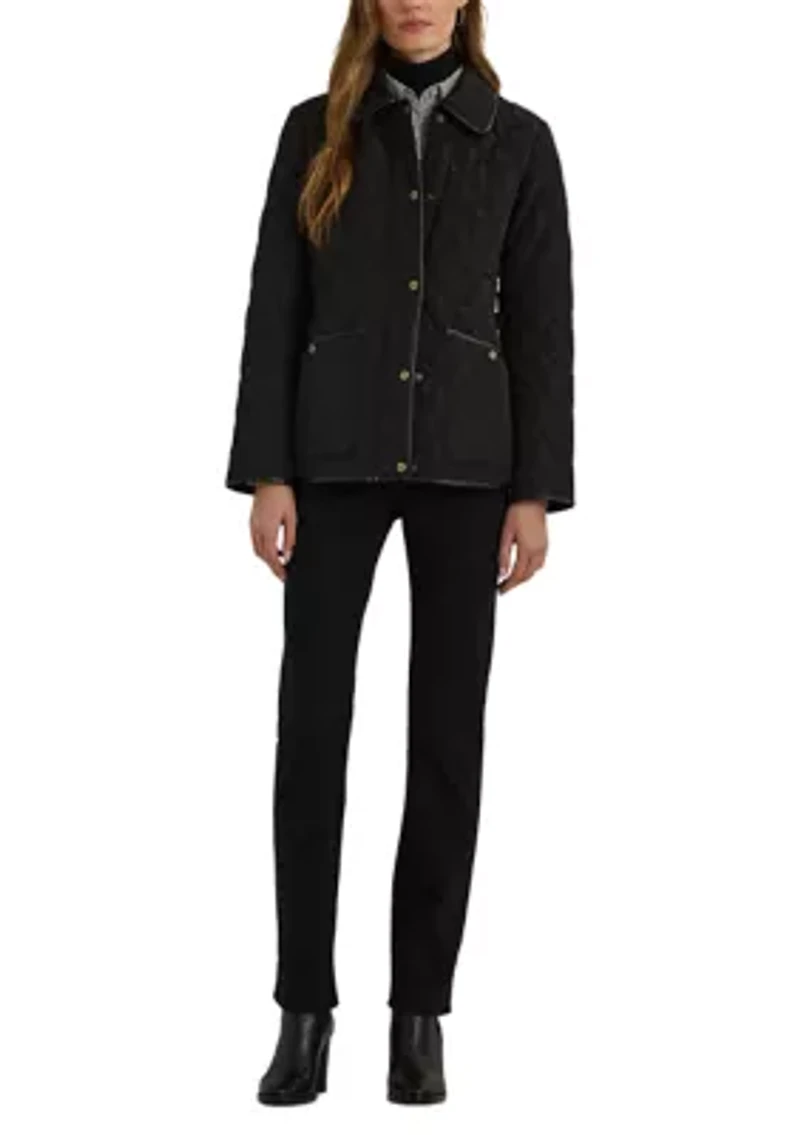 Women's Quilted Velboa Lined Coat