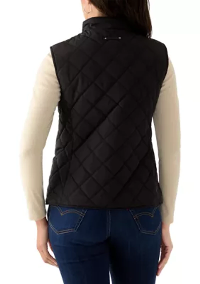 Quilted Vest with Embroidered Patch