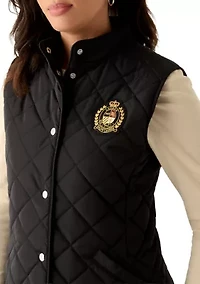 Quilted Vest with Embroidered Patch