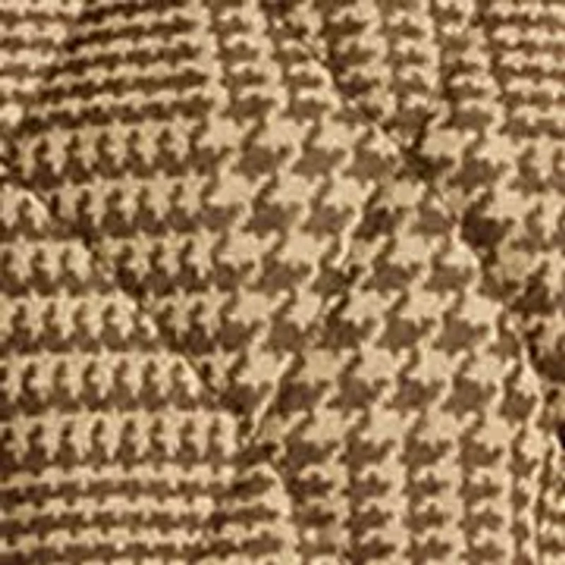 Women's Button Front Quilted Houndstooth Coat