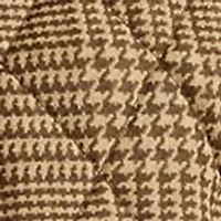 Women's Button Front Quilted Houndstooth Coat