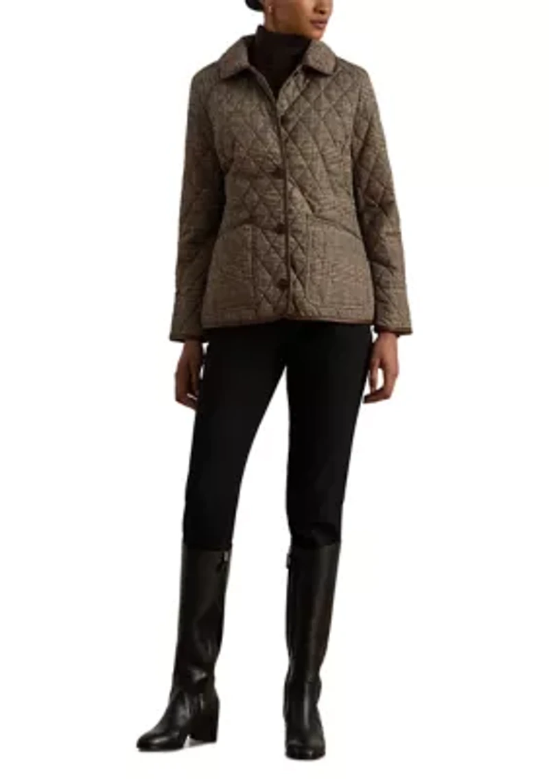 Women's Button Front Quilted Coat