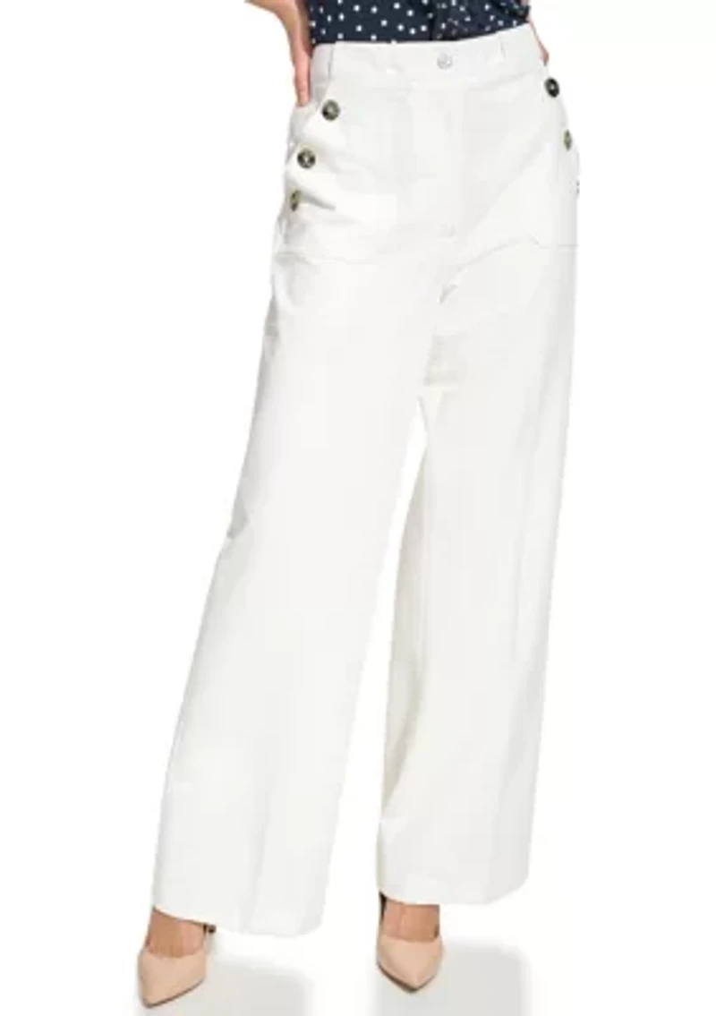 Women's Button Pocket Sailor Pants
