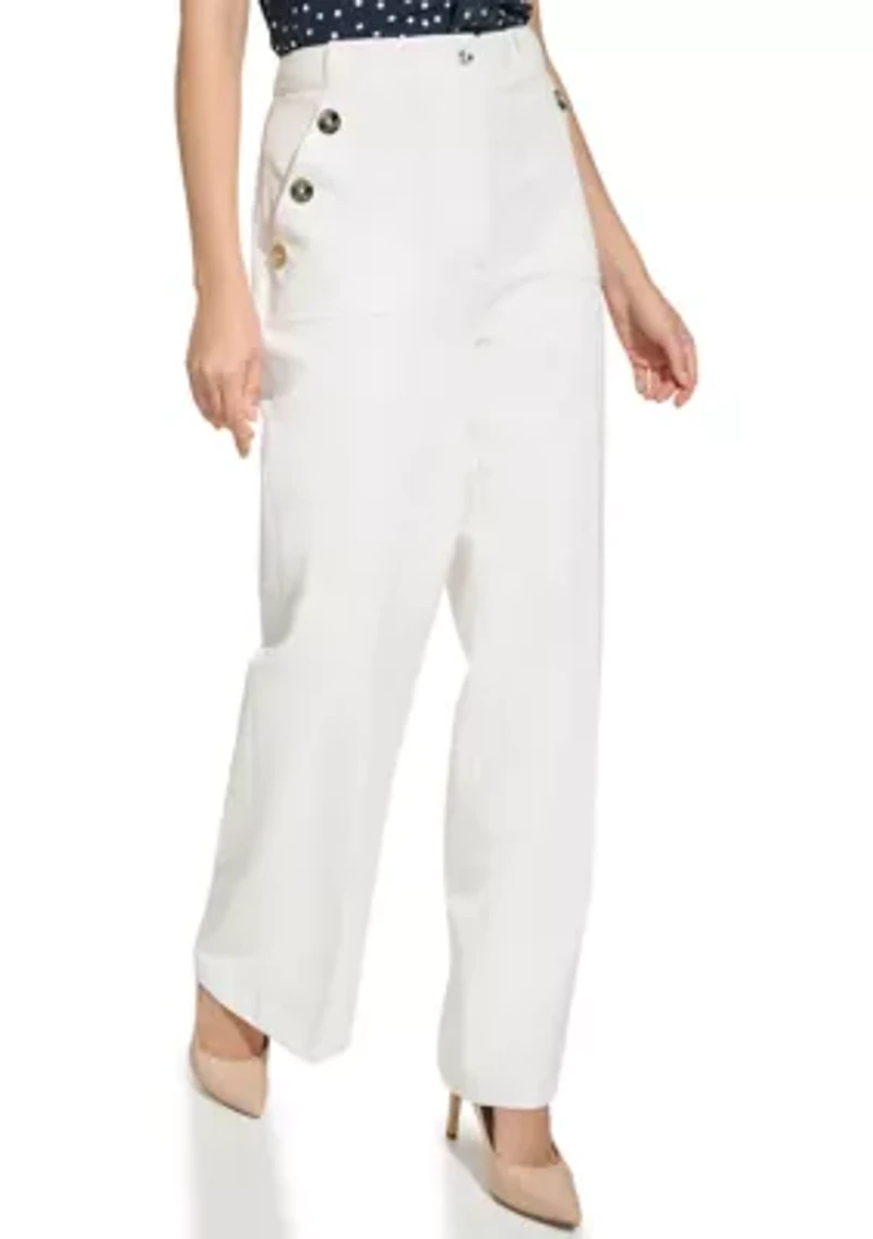 Women's Button Pocket Sailor Pants