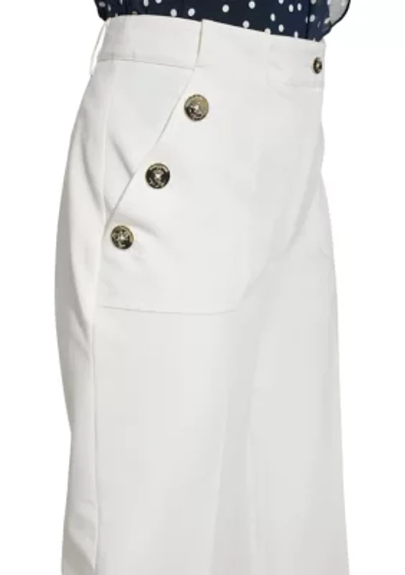 Women's Button Pocket Sailor Pants