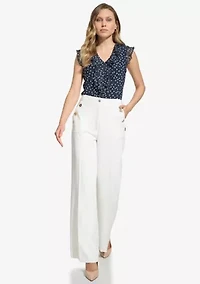 Women's Button Pocket Sailor Pants