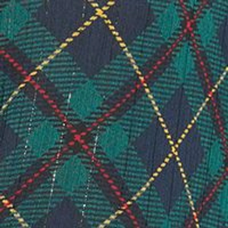 Women's Long Sleeve Plaid Ruffle Neck Blouse