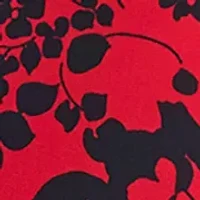 Women's Floral Print Double Flutter Sleeve Top