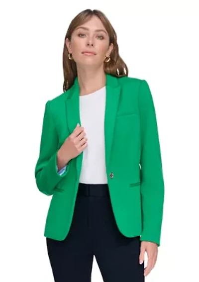 Women's Textured One Button Blazer