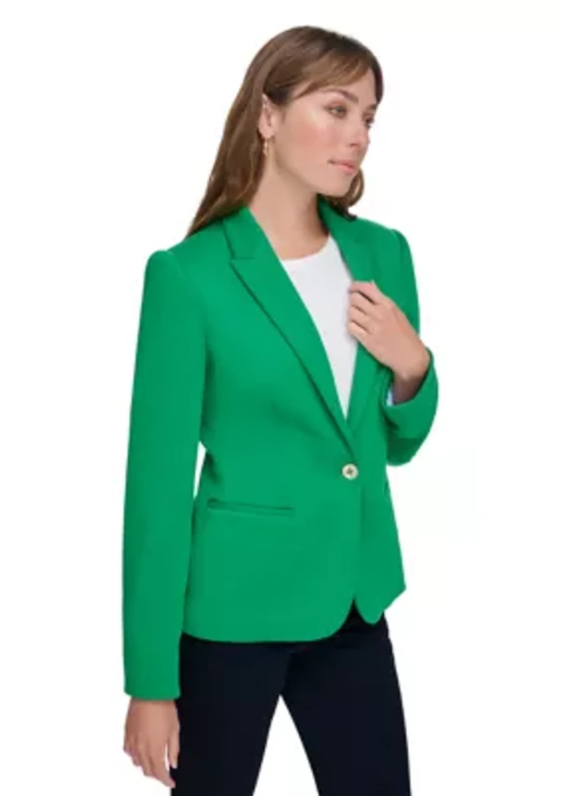 Women's Textured One Button Blazer
