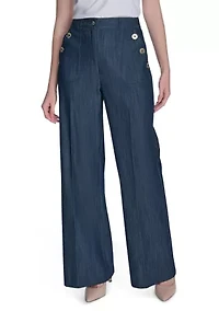 Women's Denim Sailor Pants
