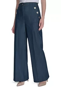 Women's Denim Sailor Pants