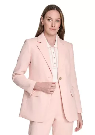 Women's Modern One Button Blazer