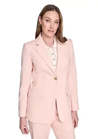 Women's Modern One Button Blazer
