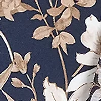 Women's Floral Mixed Media Ruffle Top