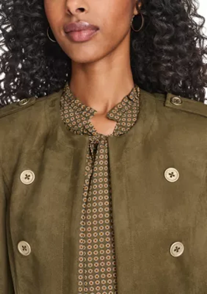 Women's Scuba Suede Band Jacket