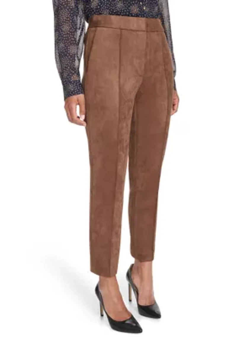 Women's Scuba Suede Ankle Pants