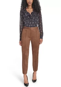 Women's Scuba Suede Ankle Pants