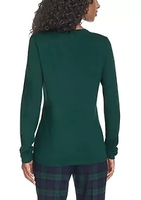 Women's Vneck Cable Sweater