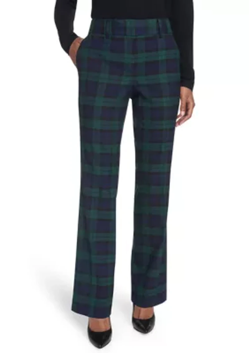 Women's Black Watch Plaid Bootcut Pants