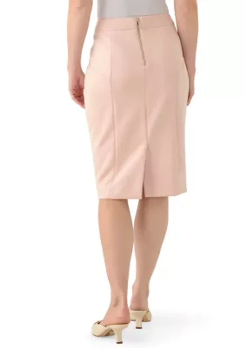 Women's Vegan Suede Pencil Skirt