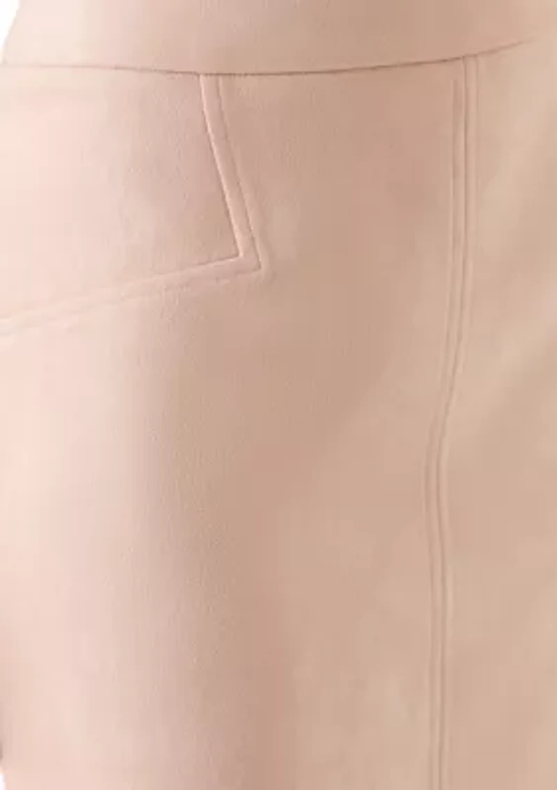 Women's Vegan Suede Pencil Skirt