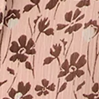 Women's Long Sleeve Floral Ruffle Blouse