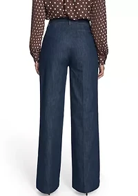 Women's Denim Sailor Pant Trousers