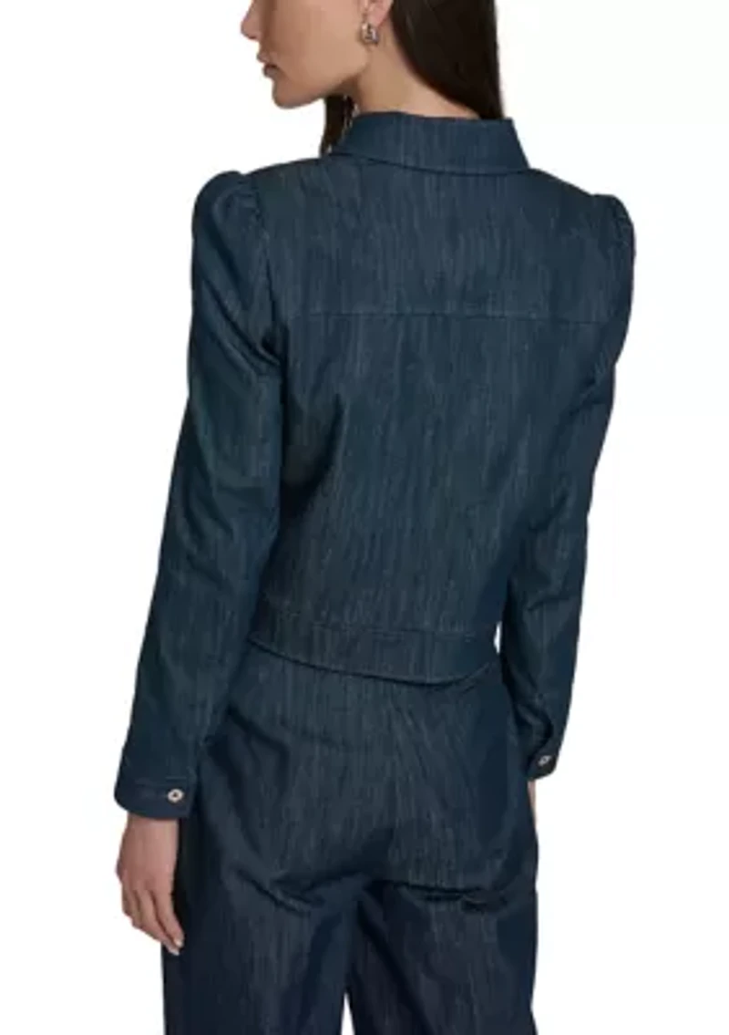 Women's Refinded Denim Zip Trucket Jacket