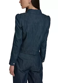 Women's Refinded Denim Zip Trucket Jacket