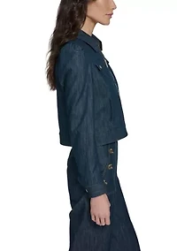 Women's Refinded Denim Zip Trucket Jacket